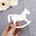 thumbnail image 4 of Small Wooden Rocking Horse Wedding Home Decor Kids Toys White, 4 of 7