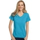 thumbnail image 2 of Camiseta con cuello en V Hanes 100% algodón 5780 Azul acuático L, 2 of 2