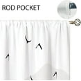 thumbnail image 6 of Black Grey Misty Forest Small Kitchen Curtains Nature Window Treatment Tree Woodland Rod Pocket Cafe Short Curtains for Bathroom Dining Laundry Room Mountain Tier Treatment Drapes 28x40 inch, 6 of 6