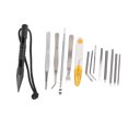 thumbnail image 3 of Paracord Stitching Needle Set, 14Pcs/Set Paracord  Knitting Tool Needle Bracelet Flattener Knitting Tool With 1 X Bend Device For Craft Lovers Black 14-piece Set,Red 14-piece Set, 3 of 8