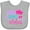 AC-Heather Grey, variant on Inktastic 100 Days of School in Pink and Purple with Crown Girls Baby Bib