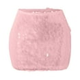 thumbnail image 6 of MIXUE Skirts For Women Summer Sequins Solid Color Elastic Waist Party Club Casual Bodycon Mini Skirt Workwear,Red,L, 6 of 7