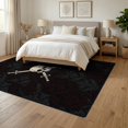 thumbnail image 3 of ODIKA 6'x9' Washable Area Rug Non-Slip, Easy Care, Ghost Spooky Horror Ornate Scrollwork Death Gothic Halloween for Family Room, Living Room, Master Bedroom, 3 of 7