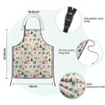 thumbnail image 7 of Beige Christmas Santa Pattern Kids Aprons for Girls and Boys,Adjustable Neck Strap Toddler Aprons for Kids Cooking Baking, 7 of 7