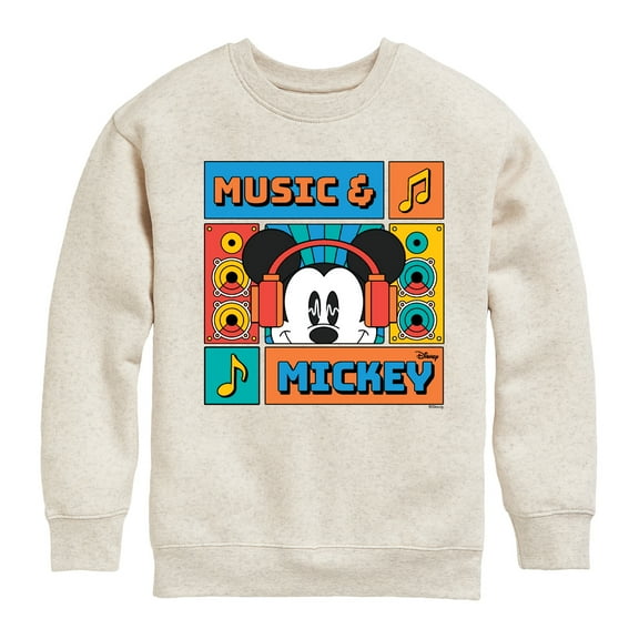 Disney - Music And Mickey - Toddler & Youth Crewneck Fleece Sweatshirt
