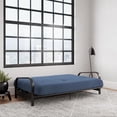 thumbnail image 3 of DHP Cleo Black Metal Arm Full Size Futon Frame with 6” Blue Mattress, 3 of 10