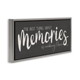 thumbnail image 4 of Stupell Industries Making Memories Sentiment Text & Numbers Painting Gray Floater Framed Canvas Art Print Wall Art, 25 x 11, 4 of 10