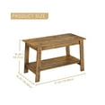 thumbnail image 2 of FOLDLIFE Wood Coffee Table,2-Tie Rustic Wood Living Room Tables with Open Rectangular Storage Compartment,Modern Farmhouse Coffee Table with Storage Shelf,Rectangular Center Table,Brown, 2 of 8