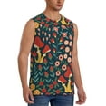 thumbnail image 2 of Balery Berries and Flowers Men's Sleeveless Muscle Shirts Workout Tank Top, Moisture Wicking, Odor Protection-3X-Large, 2 of 8