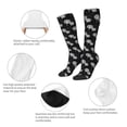 thumbnail image 3 of Naloa White Flower Dandelion Knee Socks, High Socks Long Stretchy Sock Women Knee High Stocking, Long Socks for Women, 3 of 6