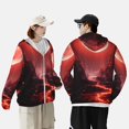 thumbnail image 4 of Fotbe Red Moon Lava Chaqueta con Protección Solar UPF 50+ para Hombre y Mujer, Camisa con Capucha y Bolsillos-X-Large, 4 of 7