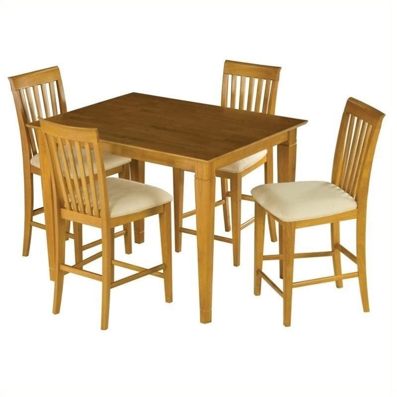 Leo /& Lacey Counter Height Pub Dining Table in Caramel 36 x 60 Solid Table