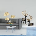 thumbnail image 2 of Estatua de figura,Estatuas de hojas y flores de metal,esculturas decorativas,Figuras decorativas para el hogar,para estante,mesa o vitrina.,Estatua de ciervo esculpido,Escultura de ciervo para, 2 of 8