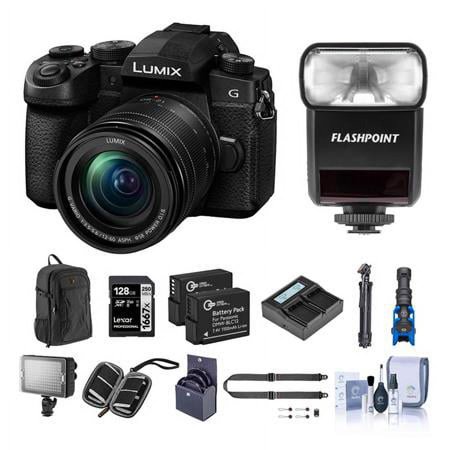 UPC: 0192223222403 | Lumix G95 Mirrorless Camera with Lumix G Vario 12-60mm f/3.5-5.6 MFT Lens Bundle with TTL Flash  128GB SD Card  Backpack  Extra Battery  Charger  Tripod  Strap  Mic  and Accessories