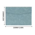 thumbnail image 3 of File Folder,Waterproof Document Pouch,Faux Leather File Organizer with Magnetic Snap for Thin A4 Document Storage,Meeting Documents Arrangement,Blue, 3 of 8