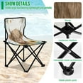 thumbnail image 4 of 600D Oxford Camping Chair Portable Foldable Chair Supports 220 lbs for Picnic, Fishing, Backpacking Sunflowers and Highland Cow, 4 of 8