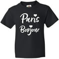thumbnail image 3 of Inktastic Paris Bonjour with Hearts in White Text Youth T-Shirt, 3 of 5