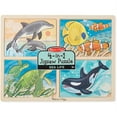 thumbnail image 3 of Melissa & Doug Sea Life 4-in-1 Wooden Jigsaw Puzzle - Dolphin, Tropical Fish, Turtle, and Orca Whale, 3 of 4