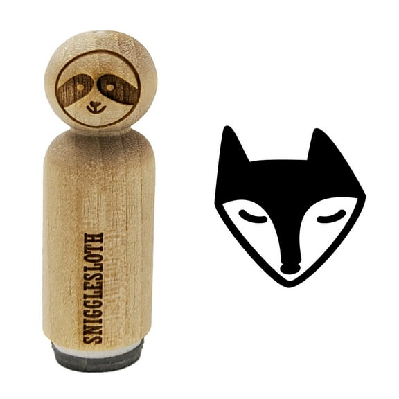 Resting Fox Face Rubber Stamp for Scrapbooking Crafting Stamping - Mini 1/2 Inch