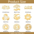 thumbnail image 2 of 1set Nickel Decoration Stickers Metal Resin Filler Epoxy Resin & UV Resin Craft Filling Material Golden Recycling Sign Planet 40x40mm 9 style 1pc/style 9pcs/set, 2 of 6