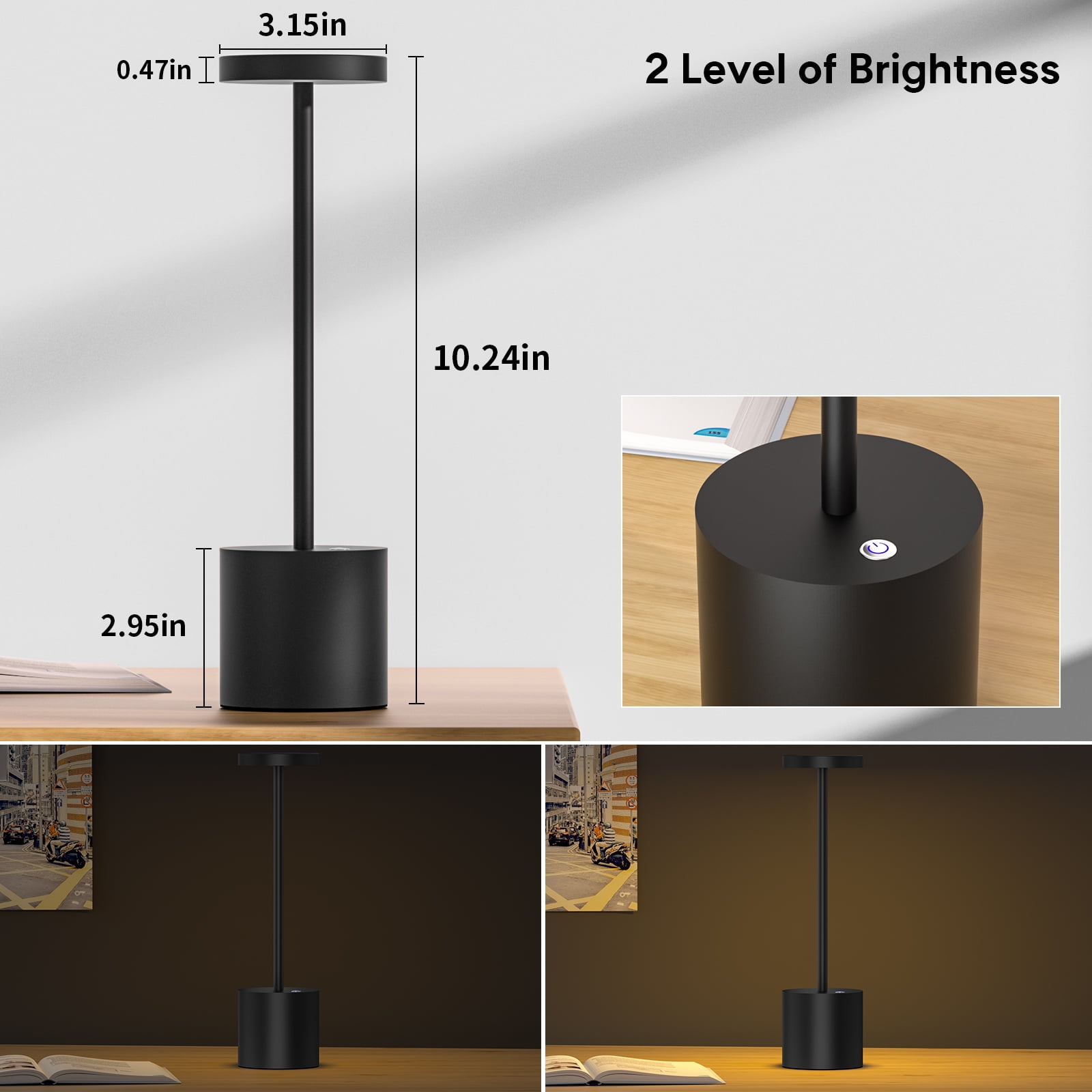 Buy Rechargeable Cordless Table Lamp, JALVDE Outdoor Portable Battery