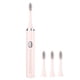 thumbnail image 2 of Cepillo de dientes eléctrico con 8 modos de limpieza y 4 cabezales de cepillo • 19000 trazos/min • IPX7 impermeable • USB recargable • Bajo ruido • Temporizador inteligente • Negro/rosa/blanco, 2 of 7