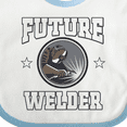 thumbnail image 4 of Inktastic Welding Future Welder Fabricator Boys or Girls Baby Bib, 4 of 4