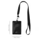 thumbnail image 4 of Porta credencial vertical de cuero con cordón desmontable y clip giratorio (negro), 4 of 6