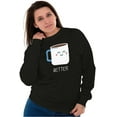 thumbnail image 3 of Matching Foodie Set Coffee Donut Unisex Plus Fleece Graphic Sweatshirt Brisco Brands 2X, 3 of 6