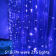 thumbnail image 2 of Dinheiro Cadena de luces LED de carámbano, 16.4 pies 216 cortinas LED Inserto de luz de hadas estrellada para boda fiesta jardín, 2 of 5