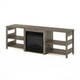 thumbnail image 5 of Furinno Montale 70 Inch TV Stand with Fireplace, Rustic Oak, 5 of 9