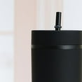 thumbnail image 3 of Colorful Straw Cup Simple Style Straw Cup Drinking Straw Bottle Straw Cup Colorful Plastic Simple Style Comfortable Hand Feeling Large Capacity Drinking Straw Bottle Black 16oz, 3 of 5