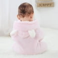 thumbnail image 6 of URMAGIC Newborn Baby Jumpsuit Hooded Fleece Rompers Long Sleeve Onesies Outwear Outfits 0-12 Months, 6 of 16