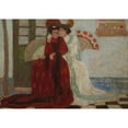 thumbnail image 2 of Pedro Figari 14x11 Black Ornate Wood Framed Double Matted Museum Art Print Titled: Confidence (1921), 2 of 5