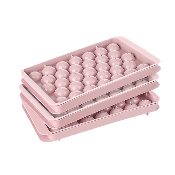 Yuarrent 6 unids/set 33 rejillas cubitos de hielo bandeja de bolas moldes reutilizables bandejas de glaseado moldes congelador barra DIY herramientas pala Barra de herramientas Rosado Yuarrent HA067688-01