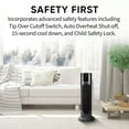 thumbnail image 3 of EVO Digital Tower Ceramic Heater (with Remote Control) – Automatically Conserves Energy, Tip Over Cutoff Switch, and Child Safety Lock, 3 of 4