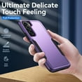 thumbnail image 3 of Designed for Samsung A03s Heavy Duty Case, Protection Shockproof Dropproof Dustproof Anti-Scratch Phone Case Cover for Samsung A03s Heavy Duty Case, Purple, 3 of 8