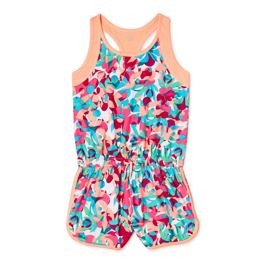 Athletic Works Athletic Works Girls Printed Active Romper, Sizes 418