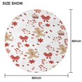 thumbnail image 6 of Red Christmas Gingerbread Man Pattern Round Tablecloth 60"x60",Wrinkle Wipeable Table Cloth for Kitchen Dining Room Picnic Patio Party, 6 of 6