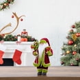 thumbnail image 2 of Northlight 12" Red and Green Santa Claus with Gift Bag Christmas Figure, 2 of 5