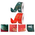 thumbnail image 3 of 2pcs/Package Christmas Decoration Ribbon Printed Ribbon DIY Supplies Xmas Ribbon, 3 of 7