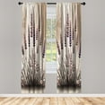 thumbnail image 2 of Ambesonne Cottagecore Curtains 2 Panel Set, Rustic Lavender Branch, Pair of - 28" x 95", Pastel Brown and Mauve, 2 of 4