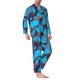 thumbnail image 2 of Balery Blue Butterflies Pijama para Hombre de Dos Piezas con Manga Larga, Conjunto de Dormir y Descanso Suave con Bolsillos-Medium, 2 of 7
