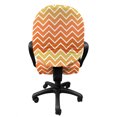 thumbnail image 3 of Geometric Office Chair Slipcover, Sunset Theme Conceptual Chevron Zigzag Pattern in Blended Soft Colors Design, Protective Stretch Decorative Fabric Cover, Standard Size, Multicolor, by Ambesonne, 3 of 5
