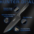 thumbnail image 3 of Juego de cuchillos HUNTER.DUAL para cocina de 8 piezas con bloque universal, color negro, 3 of 7