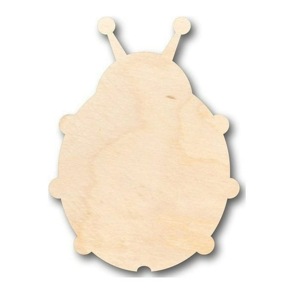Unfinished Wood Ladybug Shape -Insect - Animal - Wildlife - Craft - up to 46" DIY 5" / 1/4"