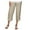 Beige, variant on Women's Wide Leg Capri Pants Lightweight High Waisted Palazzo Casual Trousers Loose Cropped Lounge Pants