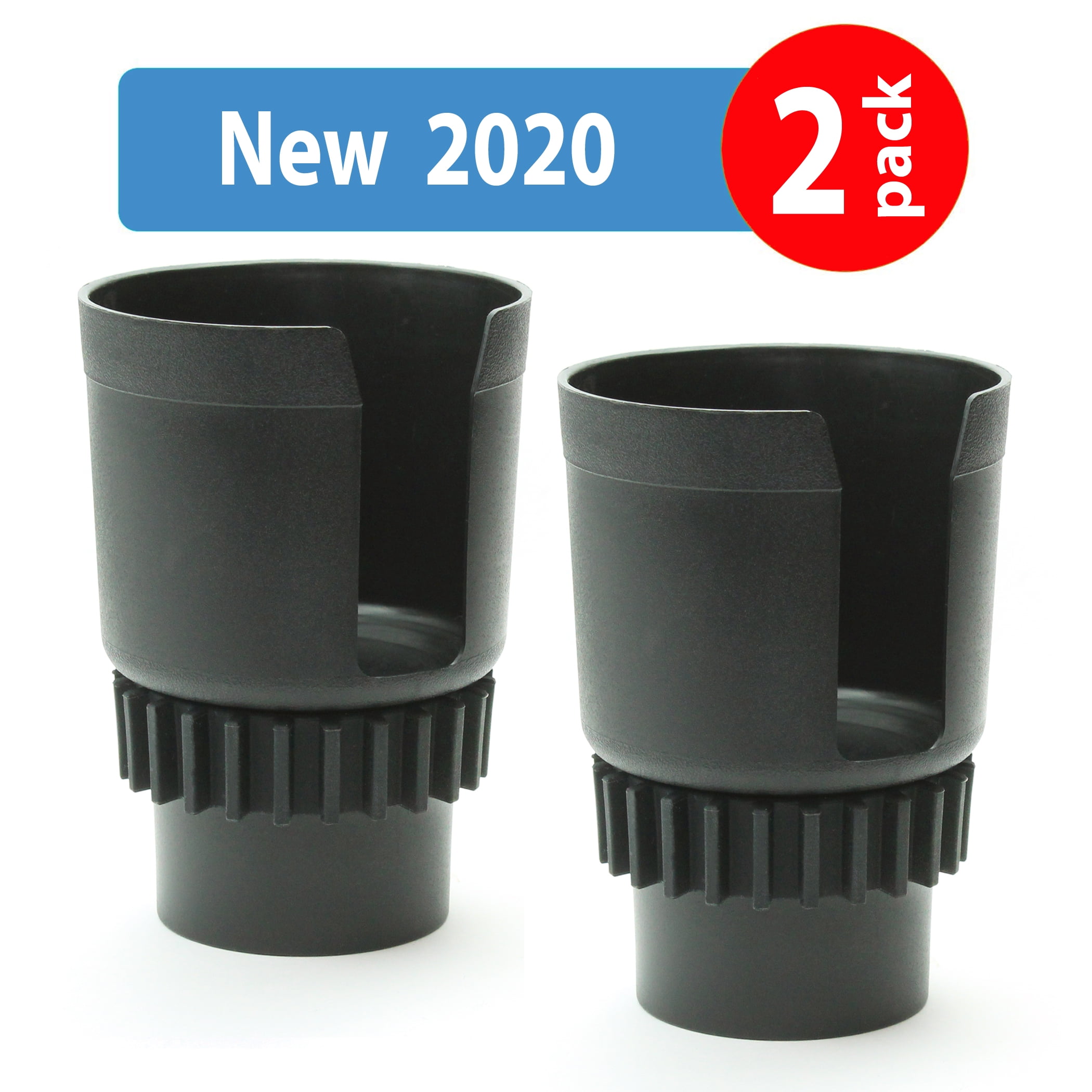 Gadjit Cup Keeper 2.0 Cup Holder Adapter w/Adjustable Base (Black 2 PK)