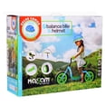 KaZAM 12" Child's Balance Bike and Helmet, Green/Blue