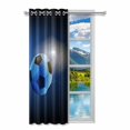 thumbnail image 2 of MKHERT Soccer Ball Blackout Window Curtain Drapes Bedroom Living Room Kitchen Curtains 52x84 inch, 2 of 2